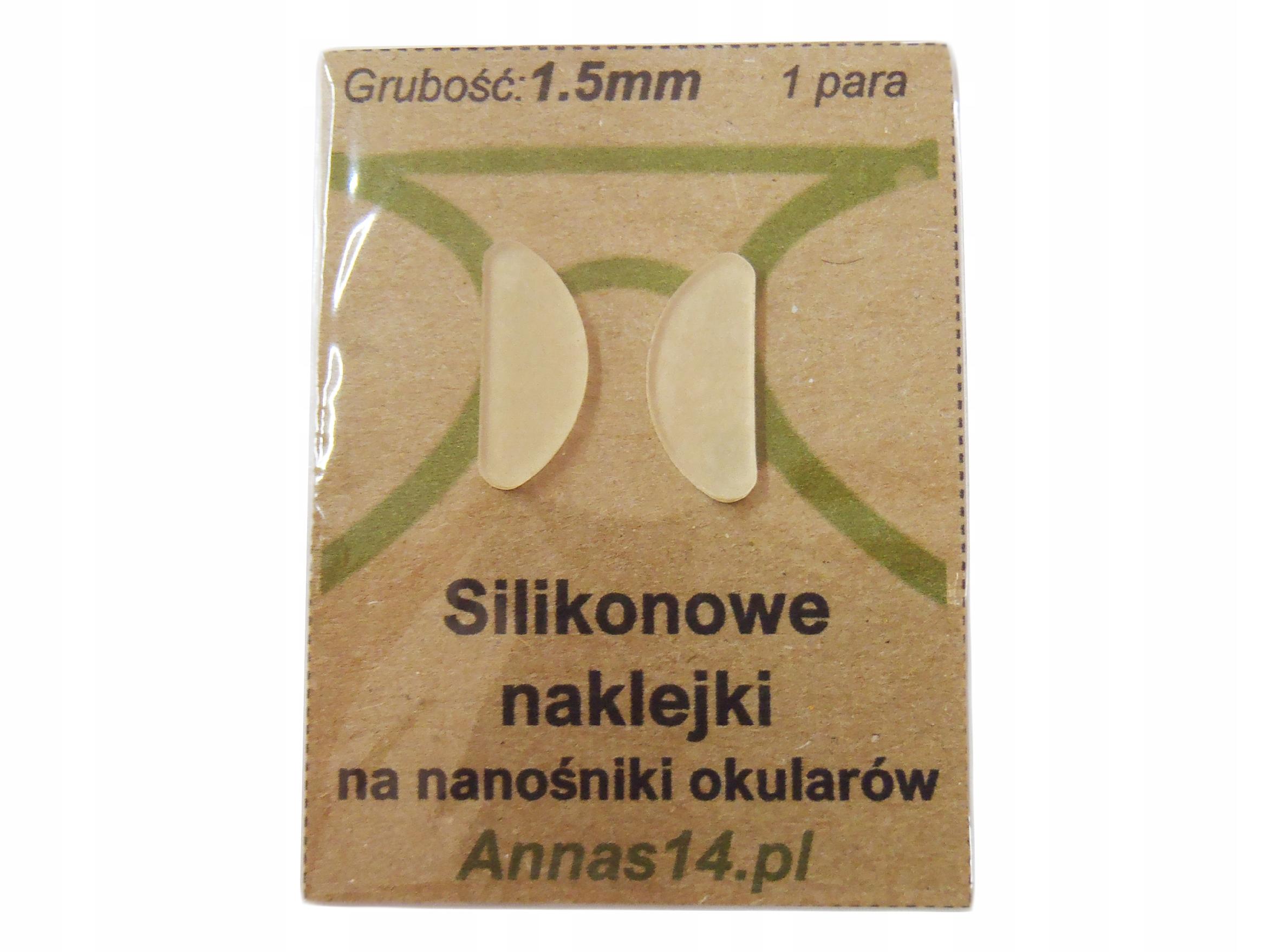 PRZEZROCZYSTE NAKLEJKI NA NOSKI OKULARÓW - 1,5 mm