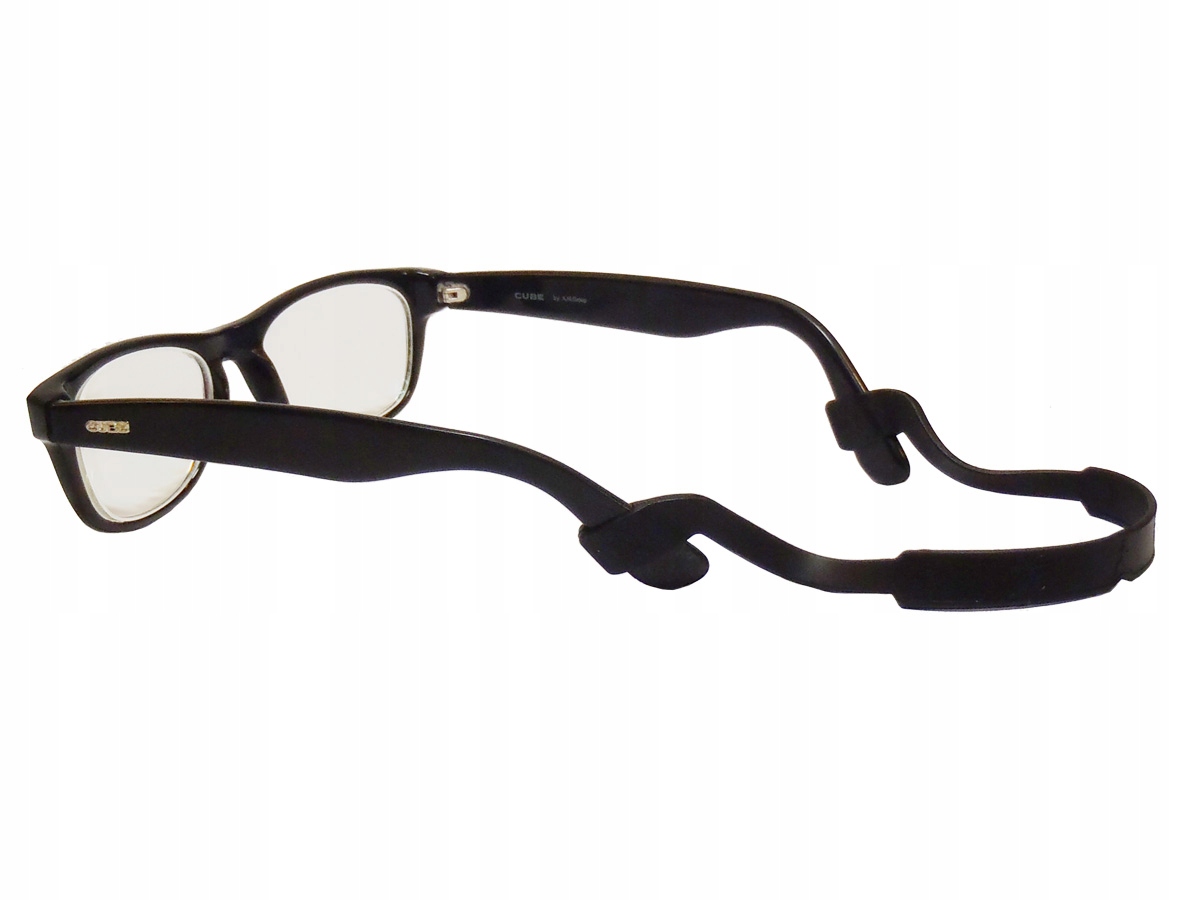 SILIKONOWA TAŚMA OPASKA DO OKULARÓW SPORTOWA BLACK