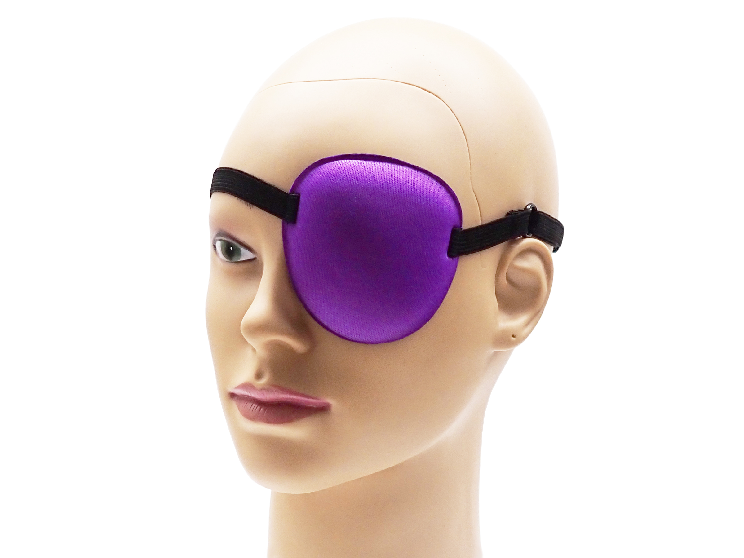 FIOLETOWA OSŁONA NA OKO MEDYCZNA, DUŻA - LEWA
