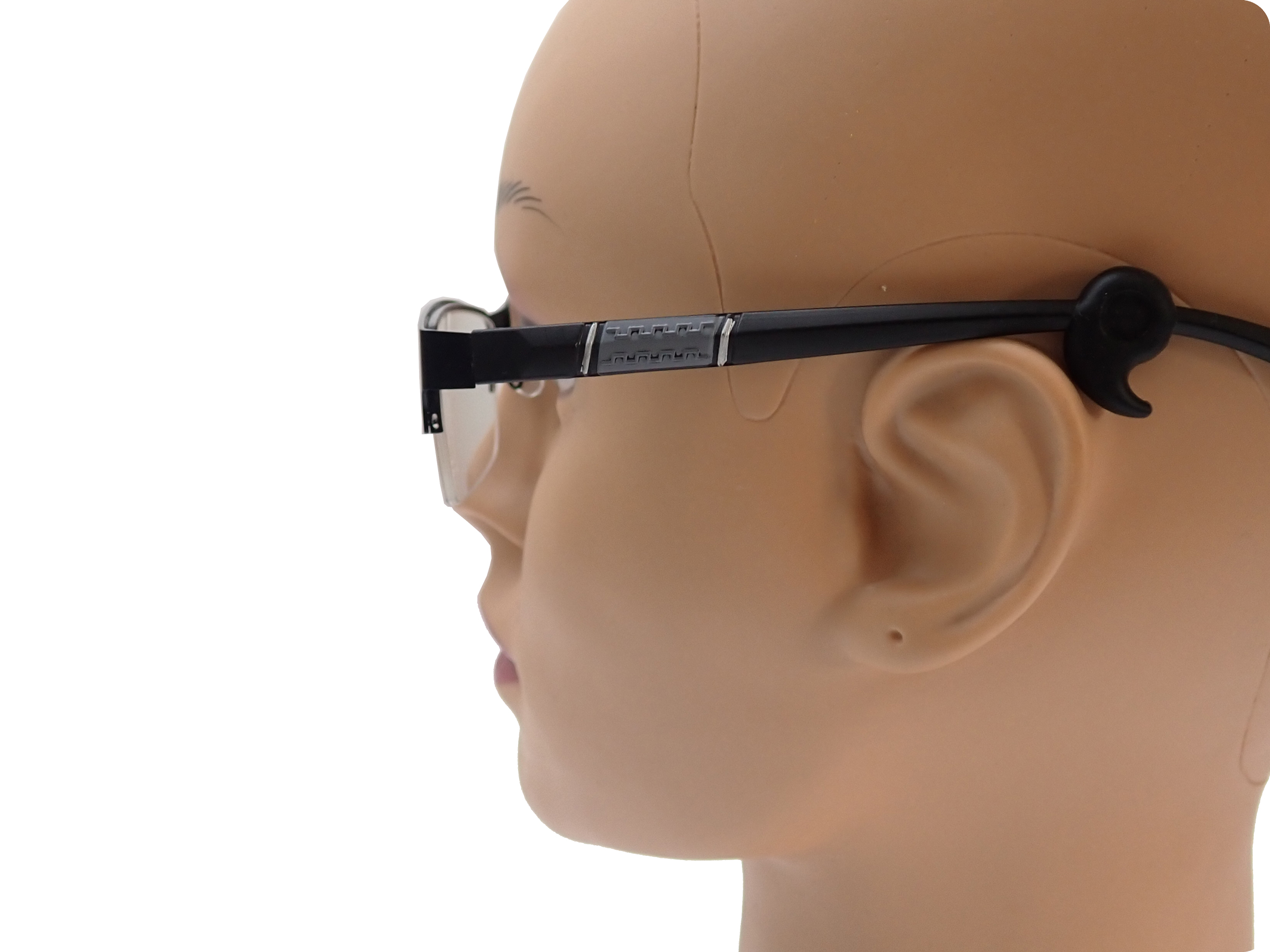 HACZYKI, STOPERY NA ZAUSZNIKI OKULARÓW - CZARNE