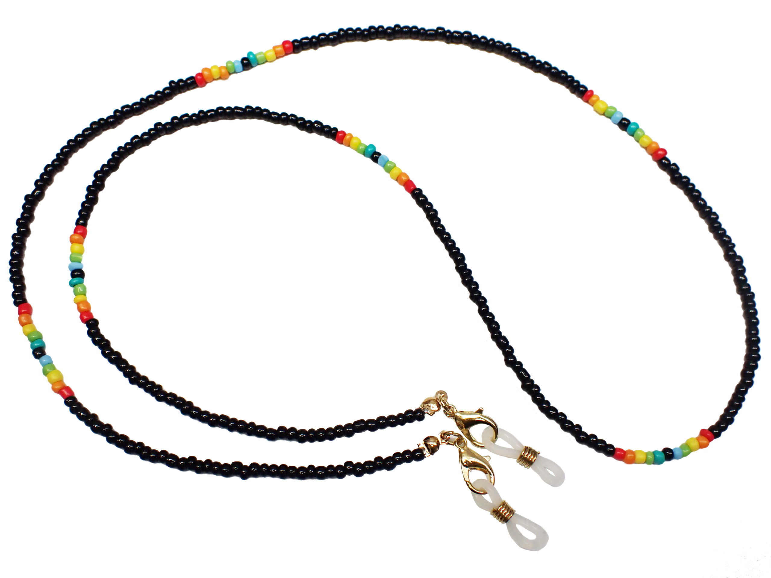 SZNUREK KORALIKÓW ZAWIESZKA DO OKULARÓW - CZARNA