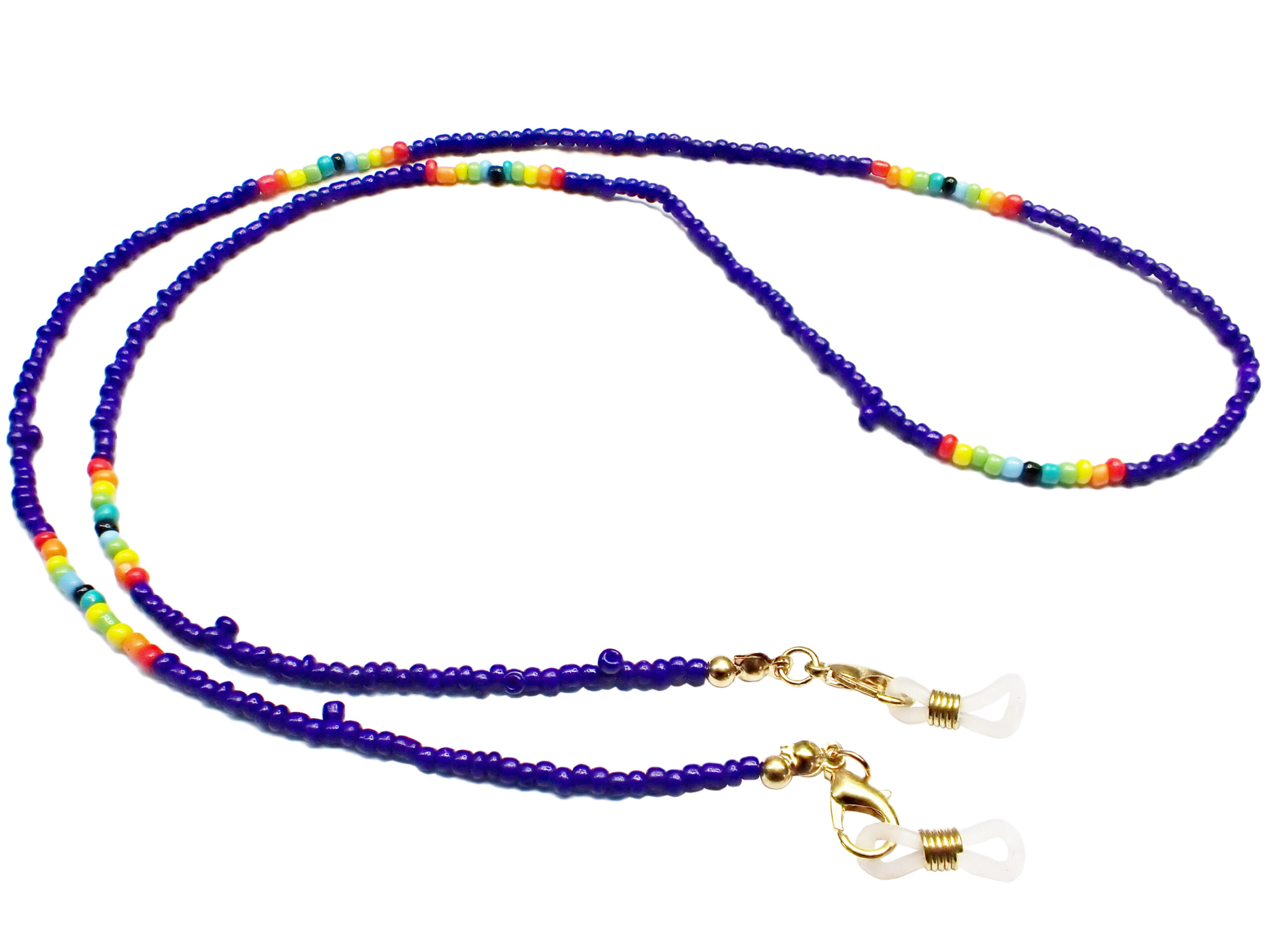 SZNUREK KORALIKÓW ZAWIESZKA DO OKULARÓW - NIEBIESKA