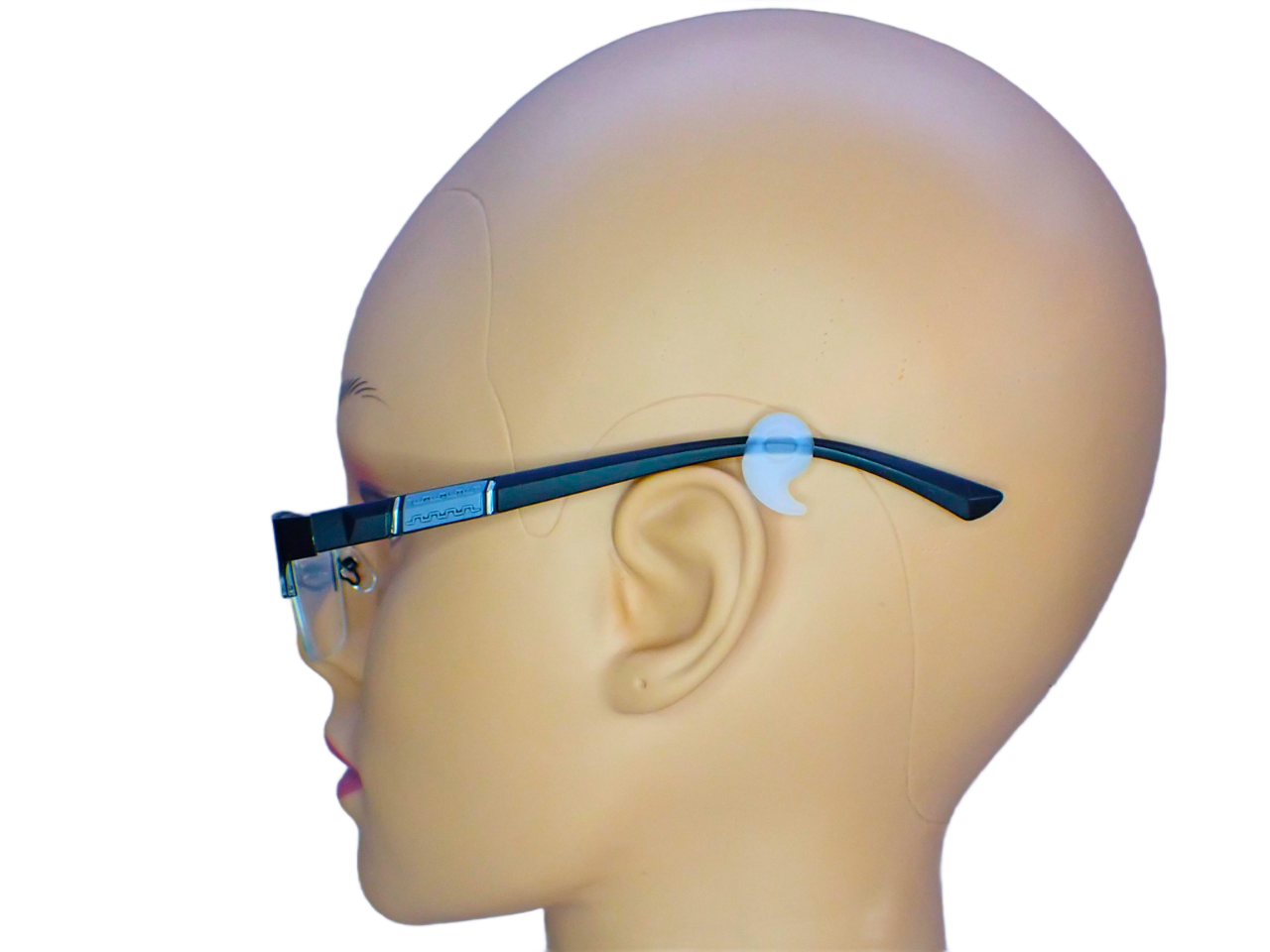 HACZYKI, STOPERY NA ZAUSZNIKI OKULARÓW - BIAŁE